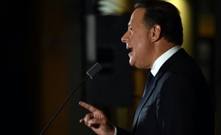 Le président du Panama Juan Carlos Varela à Panama City, le 6 avril 2016