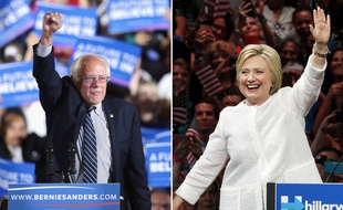 Bernie Sanders et Hillary Clinton, le 7 juin 2016.