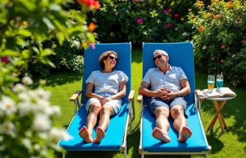 Besoin de farniente au jardin ? Ce transat duo Mistral bleu est à 139,99 € chez Truffaut