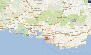Google map de Marseille réalisée le 22 novembre 2012.