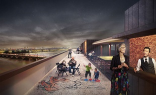 Le projet du collectif Qayin Archittetura pour la caserne fait la part belle aux artistes.