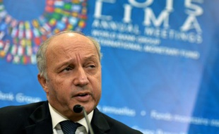 Le ministre français des Affaires étrangères Laurent Fabius le 9 octobre 20145 à Lima