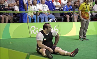 Behdad Salimikordasiabi s'estime lésé par le jury, le 7 août 2016 à Rio.