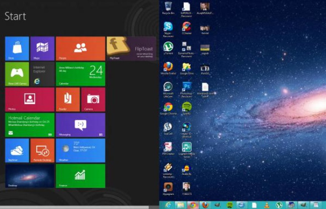 installation de bureau sur Windows 8 tablette