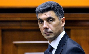 Le Français Stéphane Bridé, ici à Chisinau le 11 février 2015, est devenu en début d'année ministre de l'Economie et vice-Premier ministre de la Moldavie