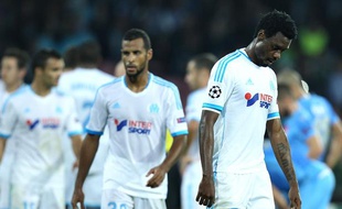 Les joueurs de l'OM, lors de leur défaite en Ligue des champions, le 6 novembre 2013 à Naples