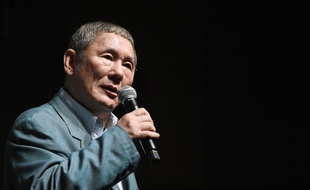 Takeshi Kitano explique sa vision du cinéma au Festival international du film de Tokyo, le 25 octobre 2014.