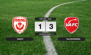 Ligue 2, 36ème journée: 1-3 pour le VAFC contre Nancy au stade Marcel-Picot