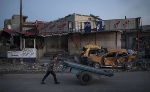 Un quartier de l'ouest de Mossoul repris par les forces irakiennes, le 5 avril 2017.