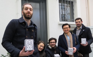 L'équipe de l'association Le Bon Hibou. A gauche, le président, Benjamin Trécherel.