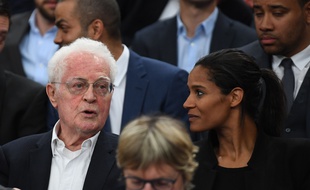 Lionel Jospin assiste à la finale de Coupe de France de basket entre l'Asvel et le MSB, le 11 mai 2019.