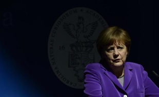 La chancelière allemande Angela Merkel, le 29 avril 2015 à Berlin