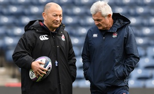 Eddie Jones (à gauche) aux côtés de Neil Craig à Murrayfield.