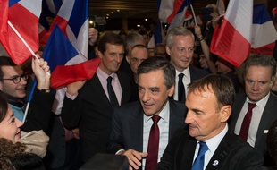 Lyon, le 22 novembre 2016. François Fillon lors de son meeting à Chassieu avant le second tour de la primaire. WITT/SIPA