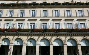 La facade de l'hôtel Meurice, le 5 octobre 2006 à Paris
