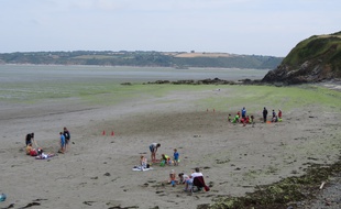 Illustration de la plage de Lermot, à Hillion le 17 juillet 2019.