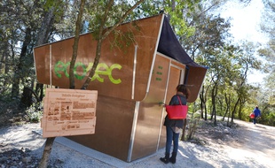 La cabine de toilette sèche d'Ecosec, à Montpellier.
