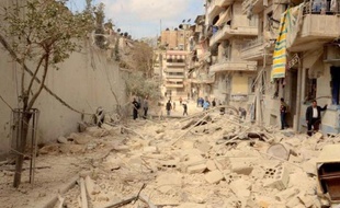 Le quartier chrétien de Suleimaniyah à Alep, le 11 avril 2015