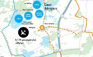 La zone de l'Aéroparc, près de Bordeaux, regroupe 40.000 emplois.