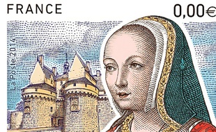Le timbre Anne de Bretagne a été édité à 1,5 million d'exemplaires.