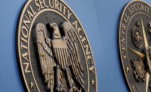 L'emblème de l'agence américaine de surveillance National Security Agency (NSA), à Fort Meade aux Etats-Unis.