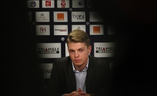 Le milieu polonais du TFC Dominik Furman lors de sa présentation devant la presse, le 16 janvier 2014 à Toulouse.