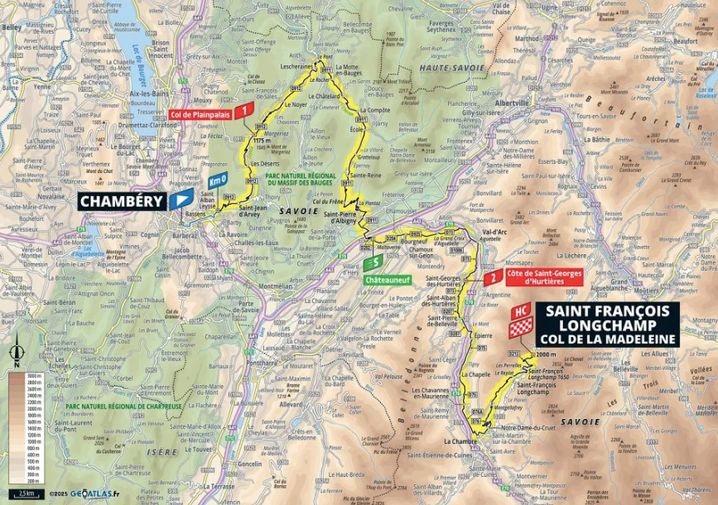 Le parcours de la 8e étape du Tour de France féminin 2025