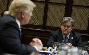 Steve Bannon avec Donald Trump, en 2017 (archives).