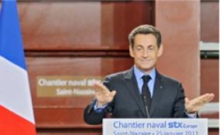 Sarkozy, hier, aux chantiers navals.