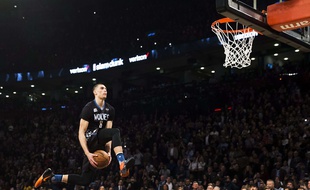 Zach LaVine a remporté le concours de dunks du All Star Game de la NBA, le 13 février 2016.