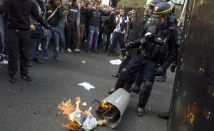 Affrontements entre lycéens et forces de l'ordre à Lyon le 15 octobre 2010.