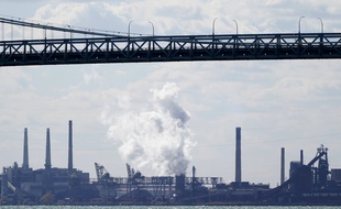 La zone industrielle de Detroit aux Etats-Unis, le 16 octobre 2020.