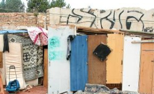 Un campement sauvage de Roms.