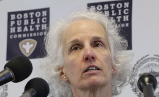 Dr. Anita Barry, head of the Infectious Disease Bureau at the Boston Public Health Commission, right, takes questions from members of the media during a news conference, Monday, Oct. 13, 2014, in Boston. Barry discussed preparations in place in the event a person were to be diagnosed with Ebola in the Boston area. (AP Photo/Steven Senne)/o4/899268107662/1410132303