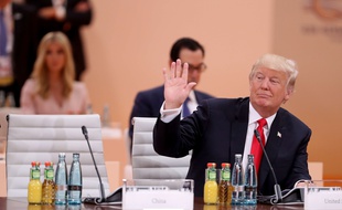 Donald Trump au sommet du G20 à Hambourg en Allemagne le 8 juillet 2017