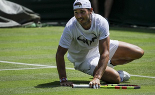 Rafael Nadal à l'entraînement