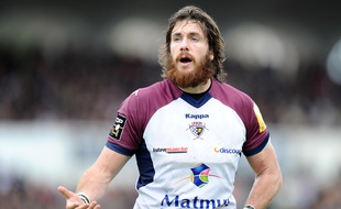 Hugh Chalmers, le troisième ligne néo-zélandais de l'UBB, lors d'un match contre La Rochelle, en mars 2015.