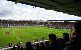 Le stade Ernest-Wallon de Toulouse lors du match de Top 14 entre le Stade Toulousain et Montpellier, le 14 mars 2015.
