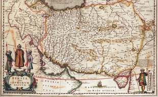 Une ancienne carte du royaume de Perse en 1641.