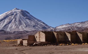 Le campement minier Saciel dans le désert d'Atacama au Chili.