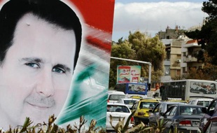 Un portrait de Bachar al-Assad dans les rues de Damas, le 4 mars 2015