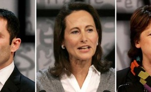Benoît Hamon, Ségolène Royal et Martine Aubry, au congrès de Reims, du 14 au 16 novembre 2008.