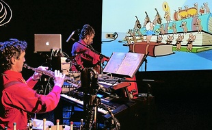 Deux musiciens accompagneront le ciné-concert de ce mercredi (16 h).