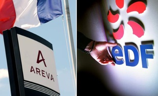 Montage photo avec les logos des groupes Areva et EDF