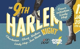 Visuel vintage pour la 9e Harlem Night du Pan Piper