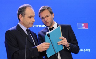 Jean-François Copé et Jérôme Lavrilleux, le 22 mars 2012.