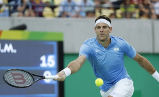 Del Potro lors de sa victoire contre Sousa. Le 8 août 2016 à Rio.