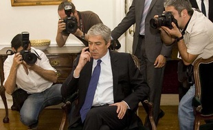 Le Premier ministre portugais Jose Socrates au palace Sao Bento à Lisbonne le 28 avril 2010.