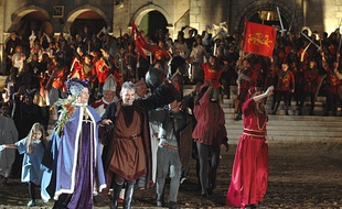 Une des scènes de la reconstitution de la bataille, en 2014.