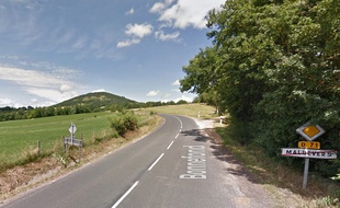 La RD71 à Malrevers, dans la Haute-Loire.